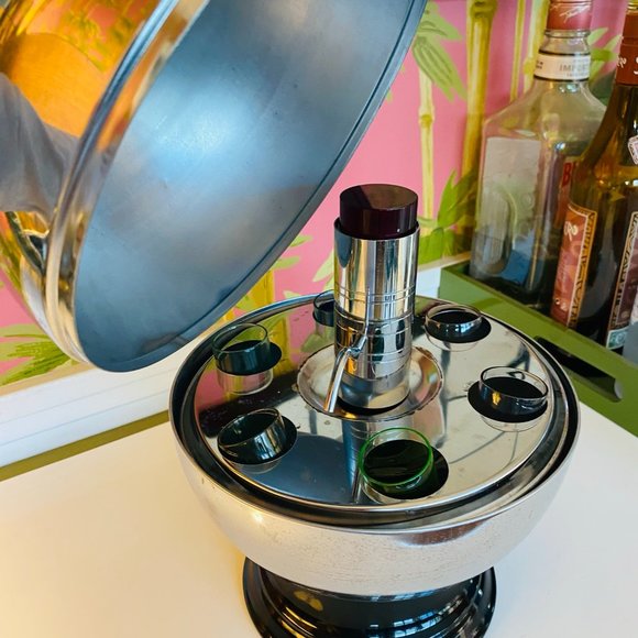 50s Retro Rare, & RAD Silver Dome Drink Dispenser - Picture 3 of 16